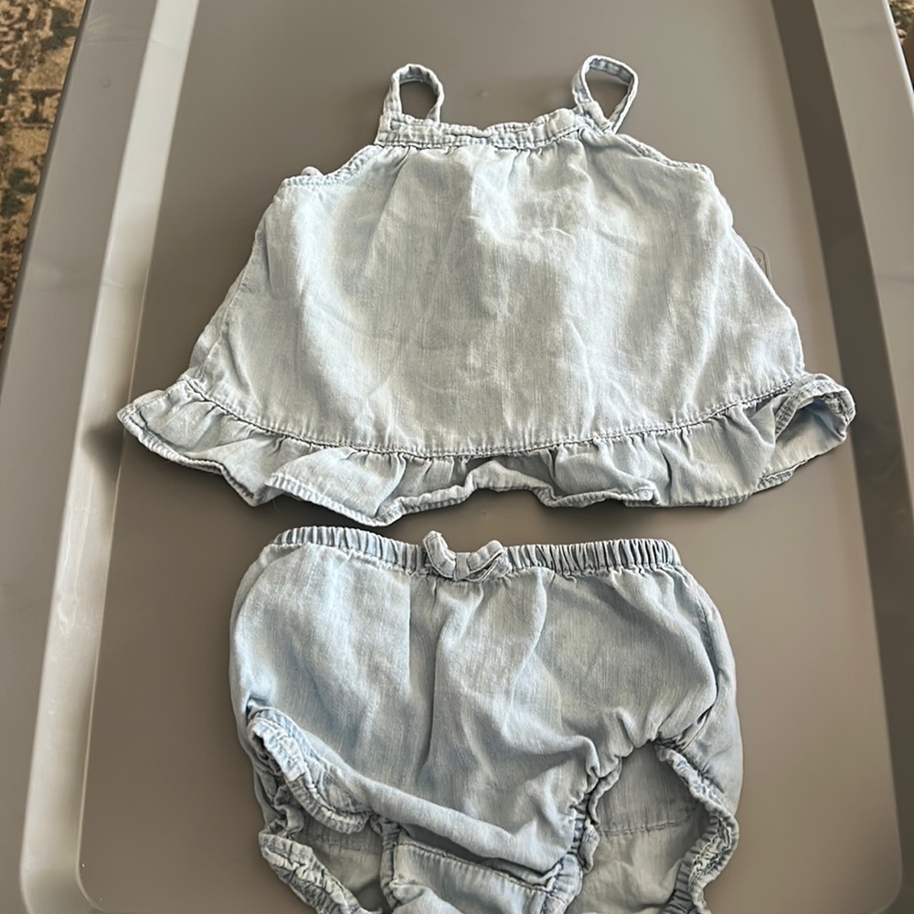 Gap denim shirt and bottom set